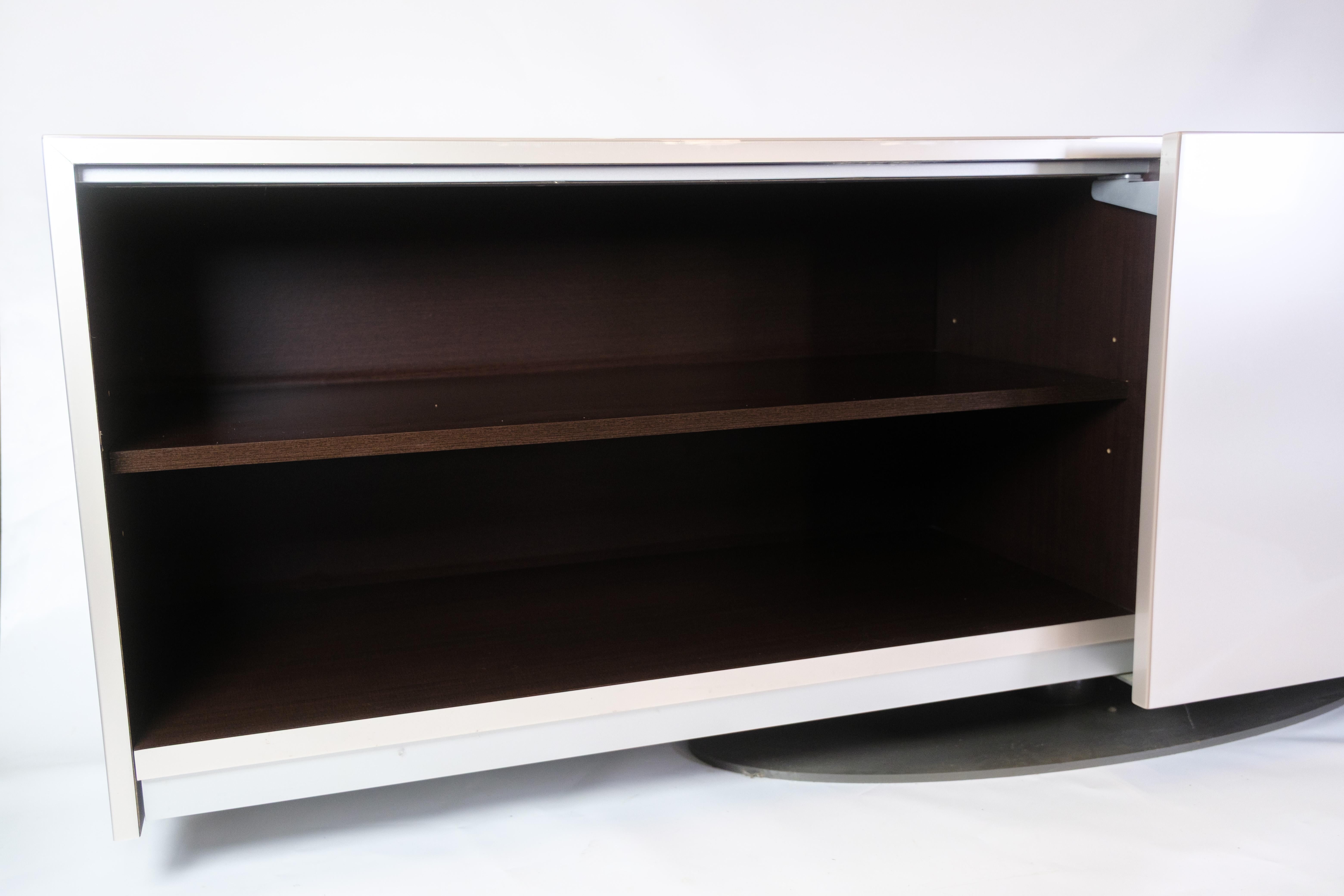 Speed Up Sideboard In High Gloss Grey Painted By Sacha Lakic For Roche Bobois For Sale 8