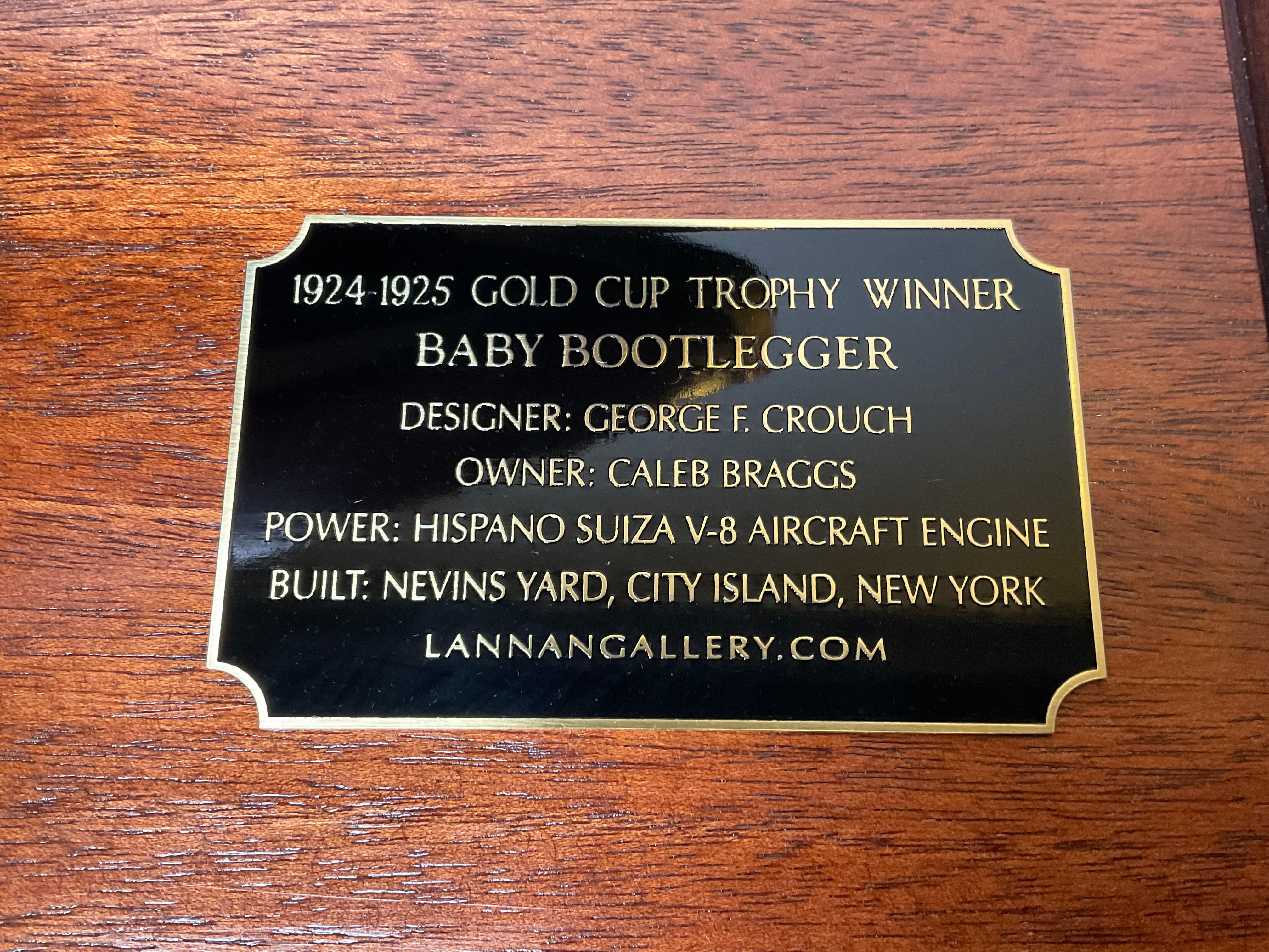 Modèle Speedboat Baby Bootlegger, lauréat de la Coupe d'or, 1925 en vente 5