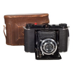 Vintage Speedex Folding Camera with Leather Case, circa 1940