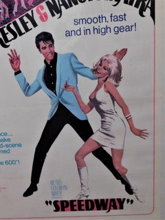 Speedway Elvis Presley 1968 Original Leinen hinterlegt Kinoplakat