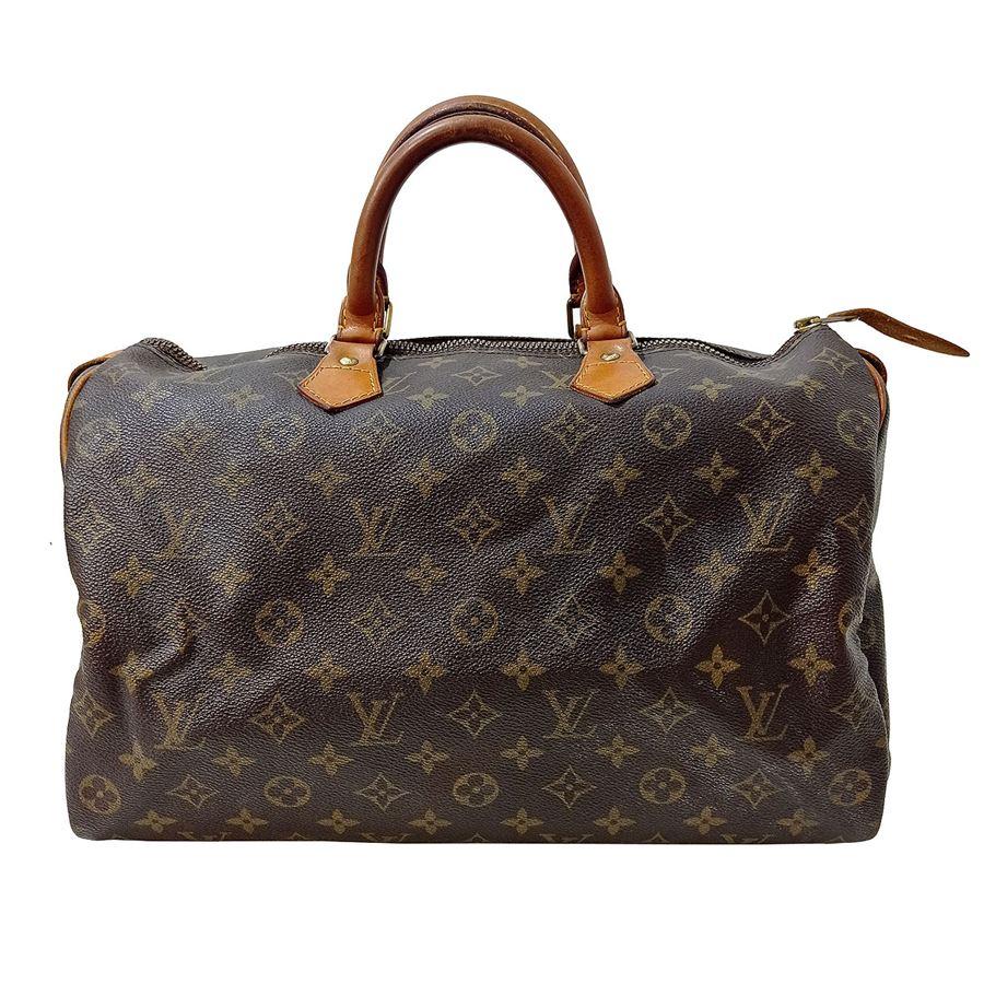 Vintage Speedy 35 bag Monogram canvas Leather handles Zip closure Internal pocket Year 1985 Cm 35 x 27 x 20 (13.7 x 10.6 x 7.8 inches) Angles and edges with some scrapes (see images)

