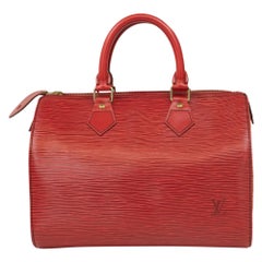 Speedy en cuir épi rouge