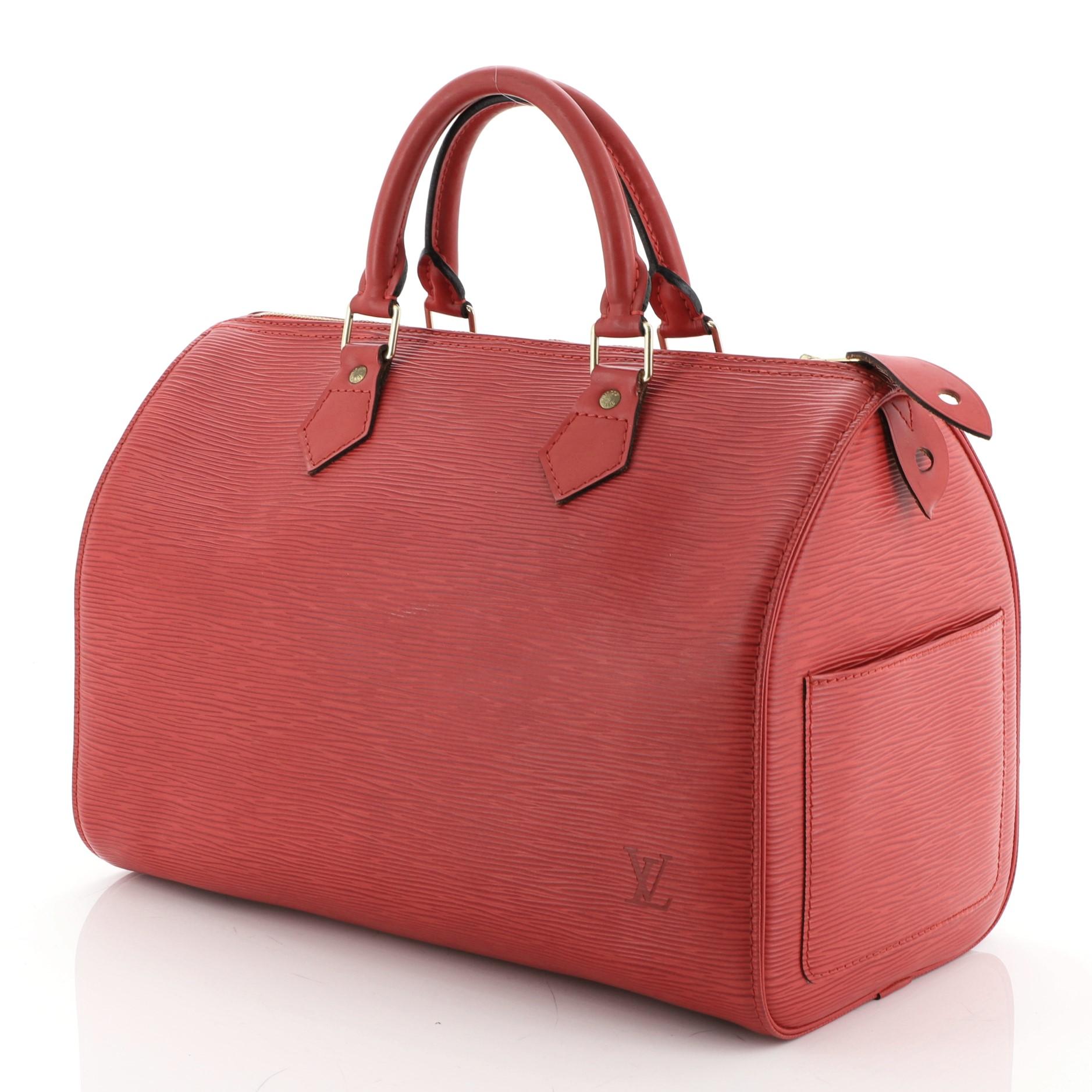 Red Speedy Handbag Epi Leather 30