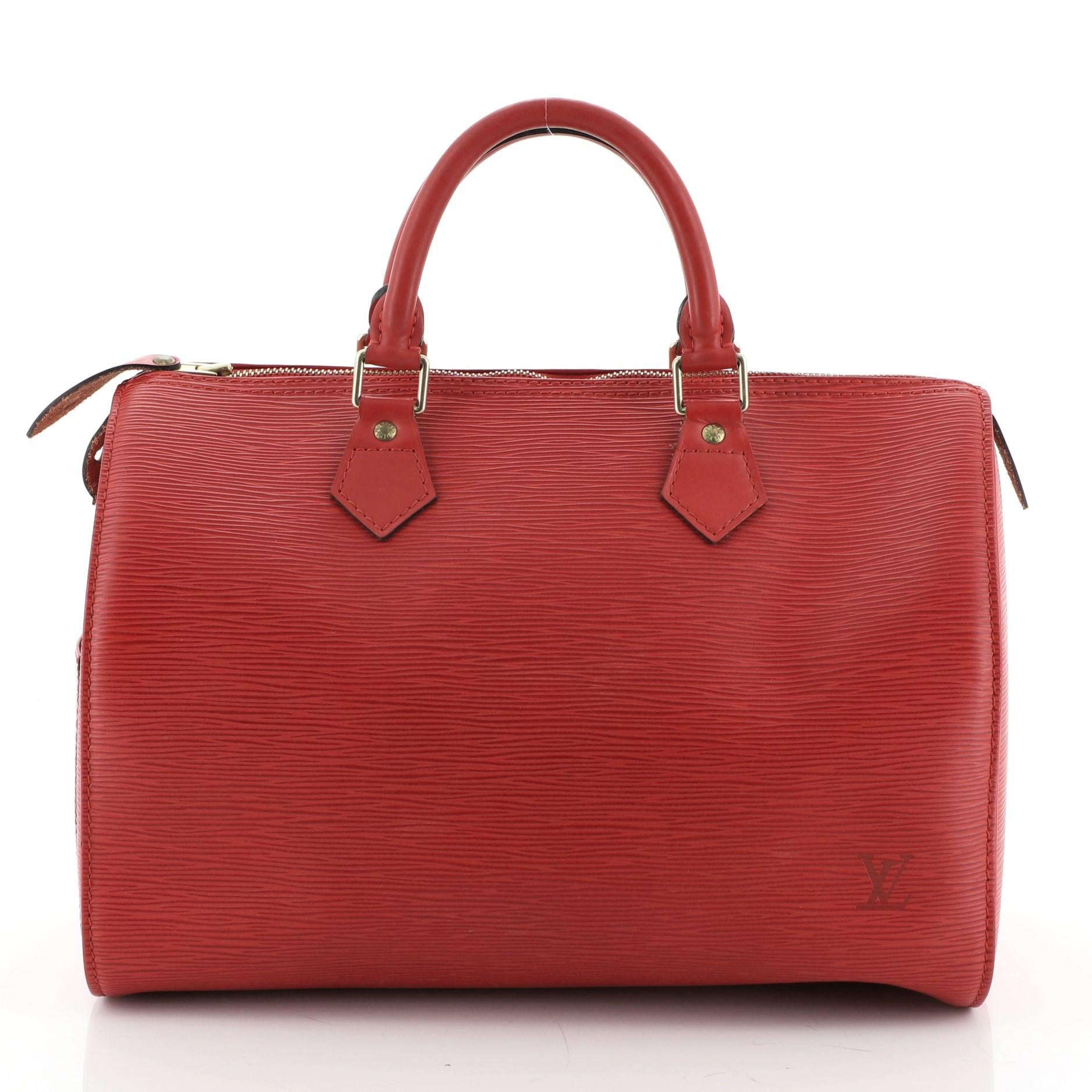 Speedy Handbag Epi Leather 30 In Good Condition In NY, NY
