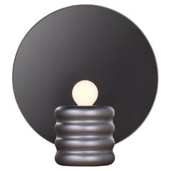 Spegla Lámpara Espejo - Lámpara de aluminio mate y cristal de espejo semitransparente