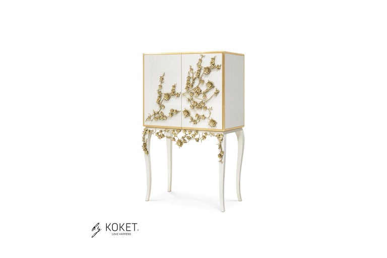 Portuguese Spellbound Bar Cabinet In High Gloss Lacquer and Adorns by Koket