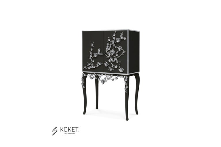 Spellbound Bar Cabinet In High Gloss Lacquer and Adorns by Koket 2