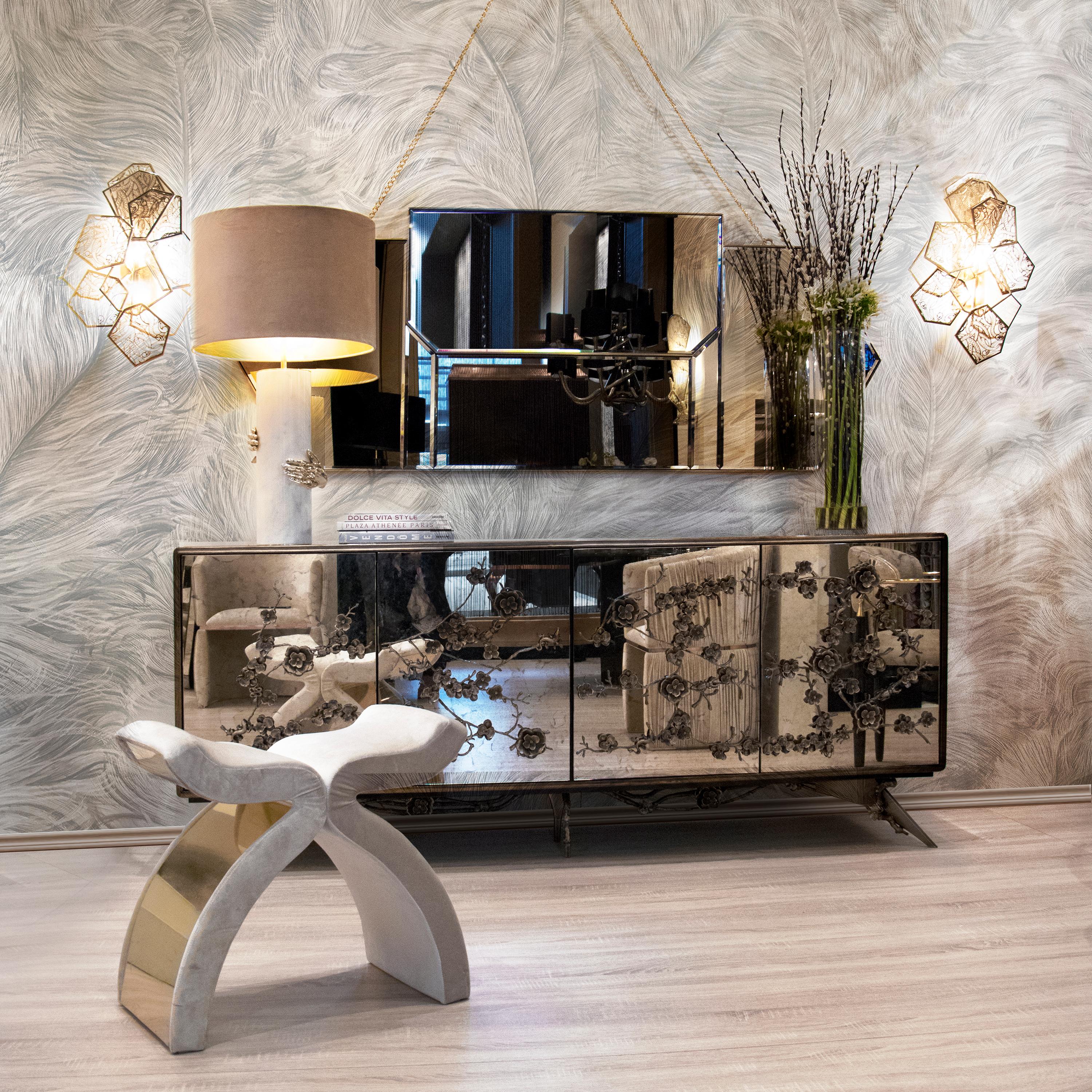Contemporary Spellbound Aged Mirror Cabinet (In Stock) For Sale