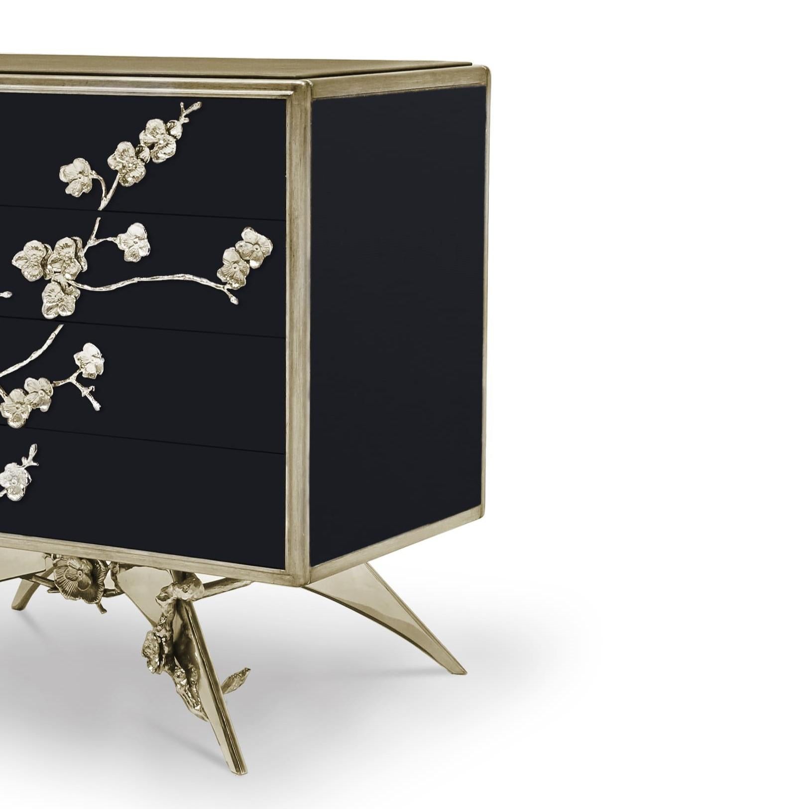 Portuguese Spellbound Lacquer Nightstand For Sale