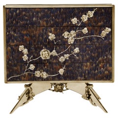 Spellbound Peacock Purple Feather Nightstand