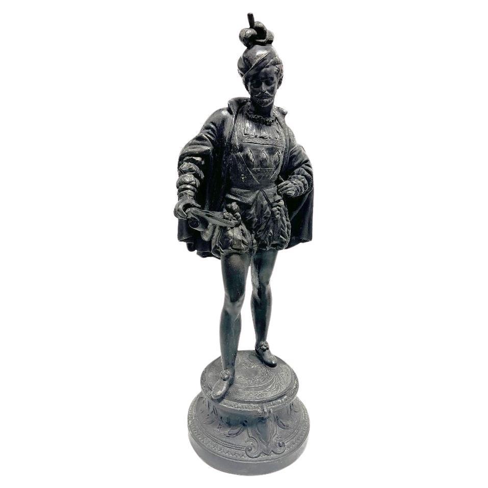 Cavalier-Statue aus Zinn im Angebot