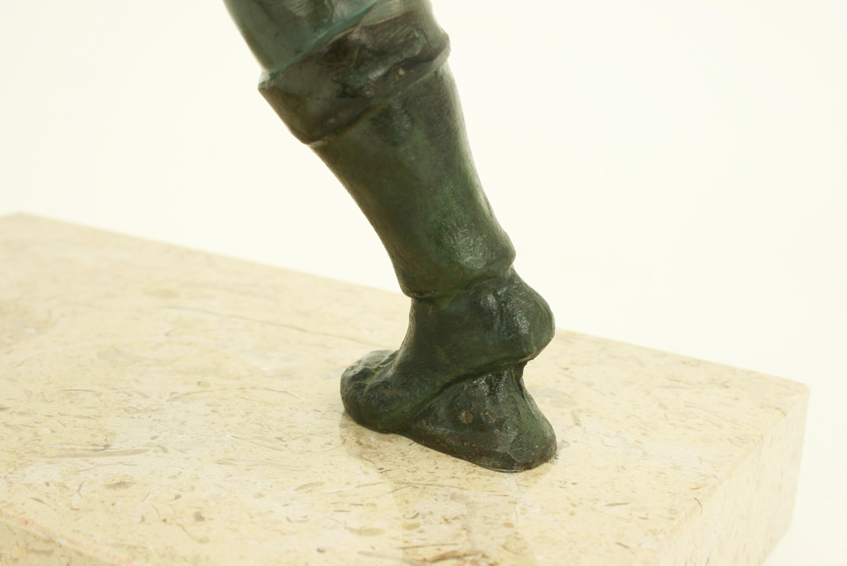 Spelter Football Figure, Soccer, in Art Deco Style 2