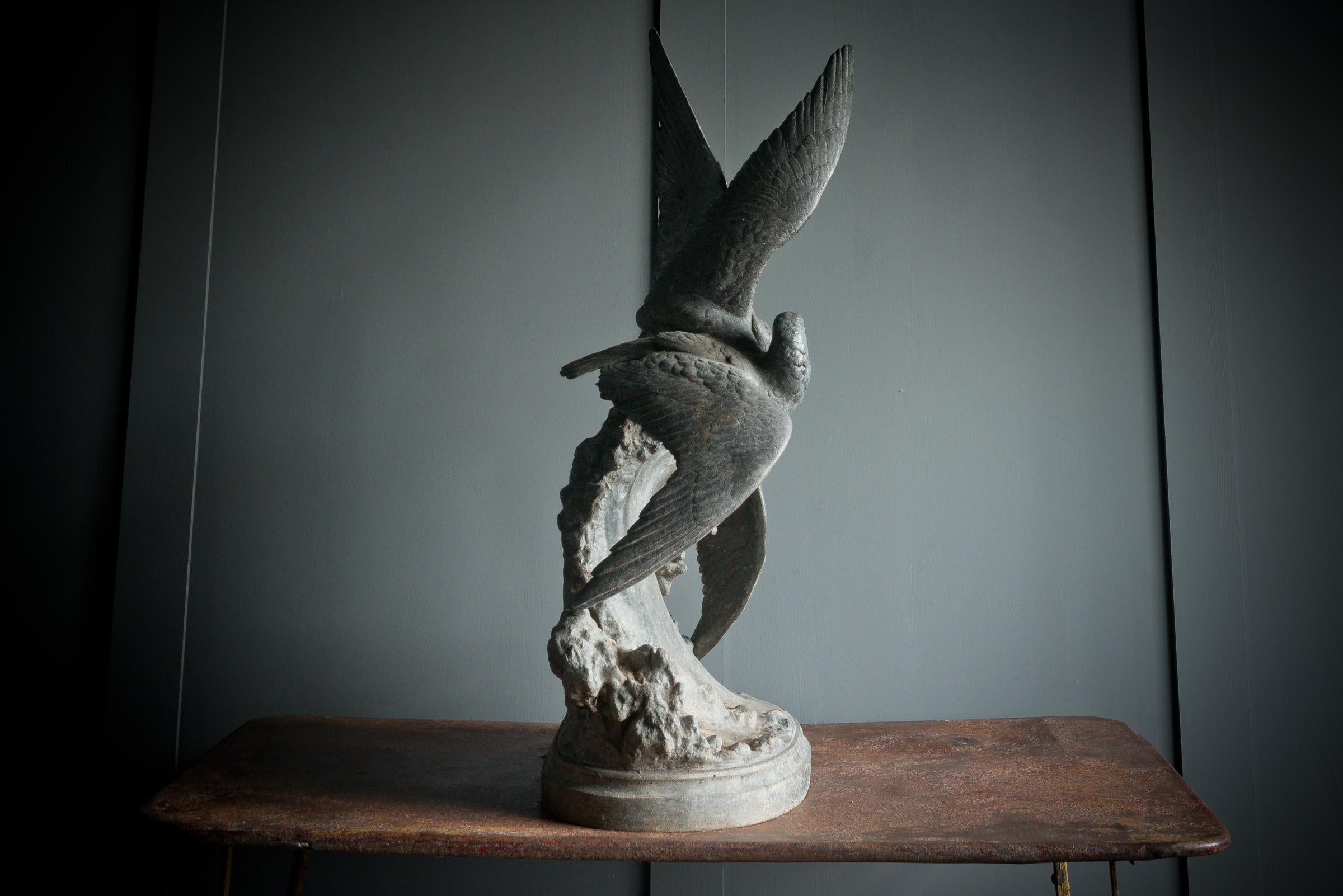 Spelter Sculpture of Two Sea Birds For Sale 5