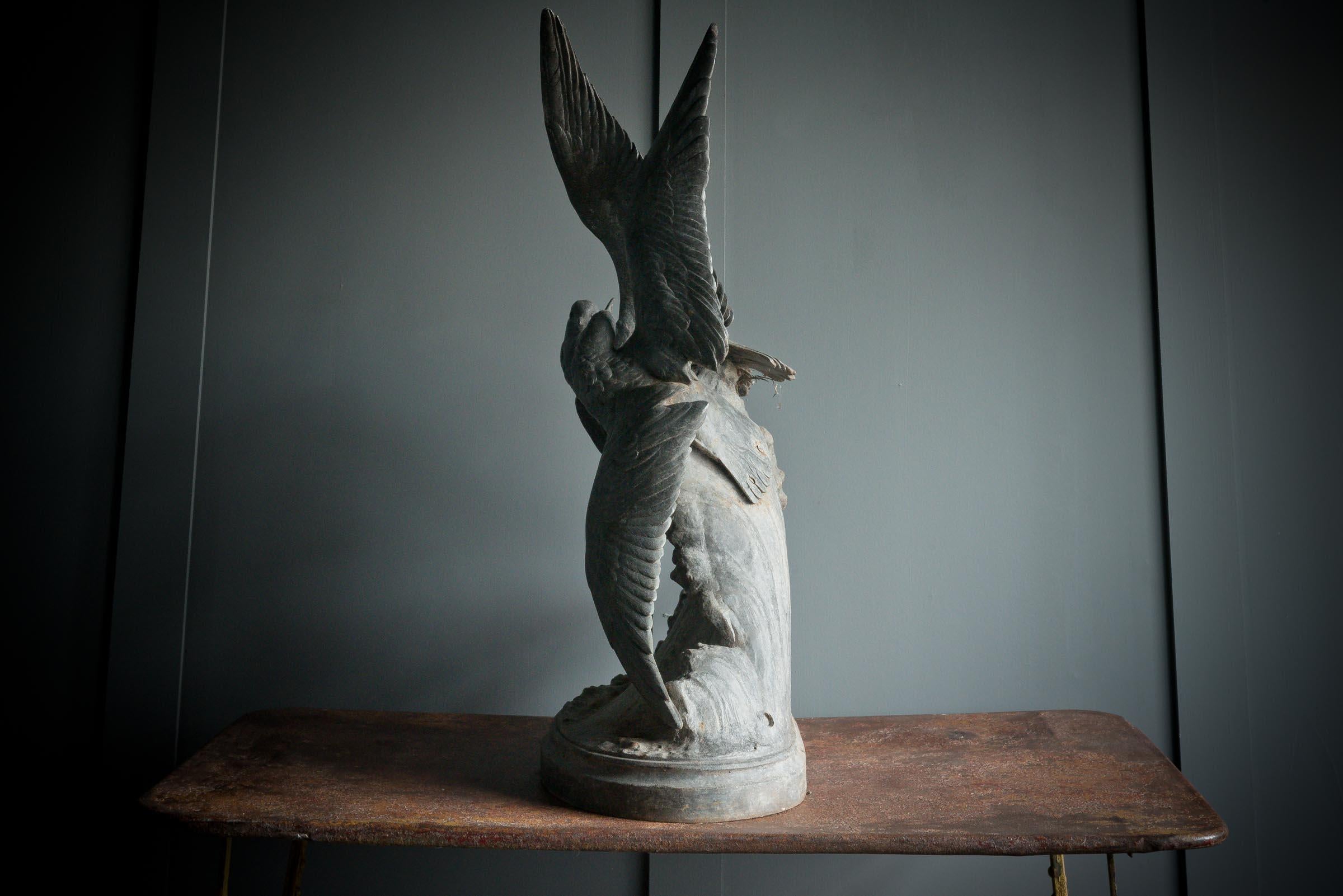 Spelter Sculpture of Two Sea Birds For Sale 1