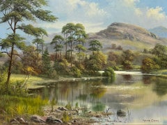 Beautiful Scottish Highland Loch Scene Signed Original British Oil Painting