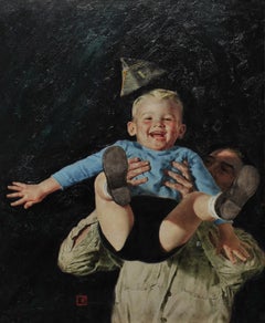 Padre e hijo, portada de la revista Women's Day, enero de 1945