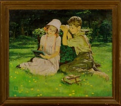 Ilustración de calendario de tiendas de alimentación en rojo y blanco