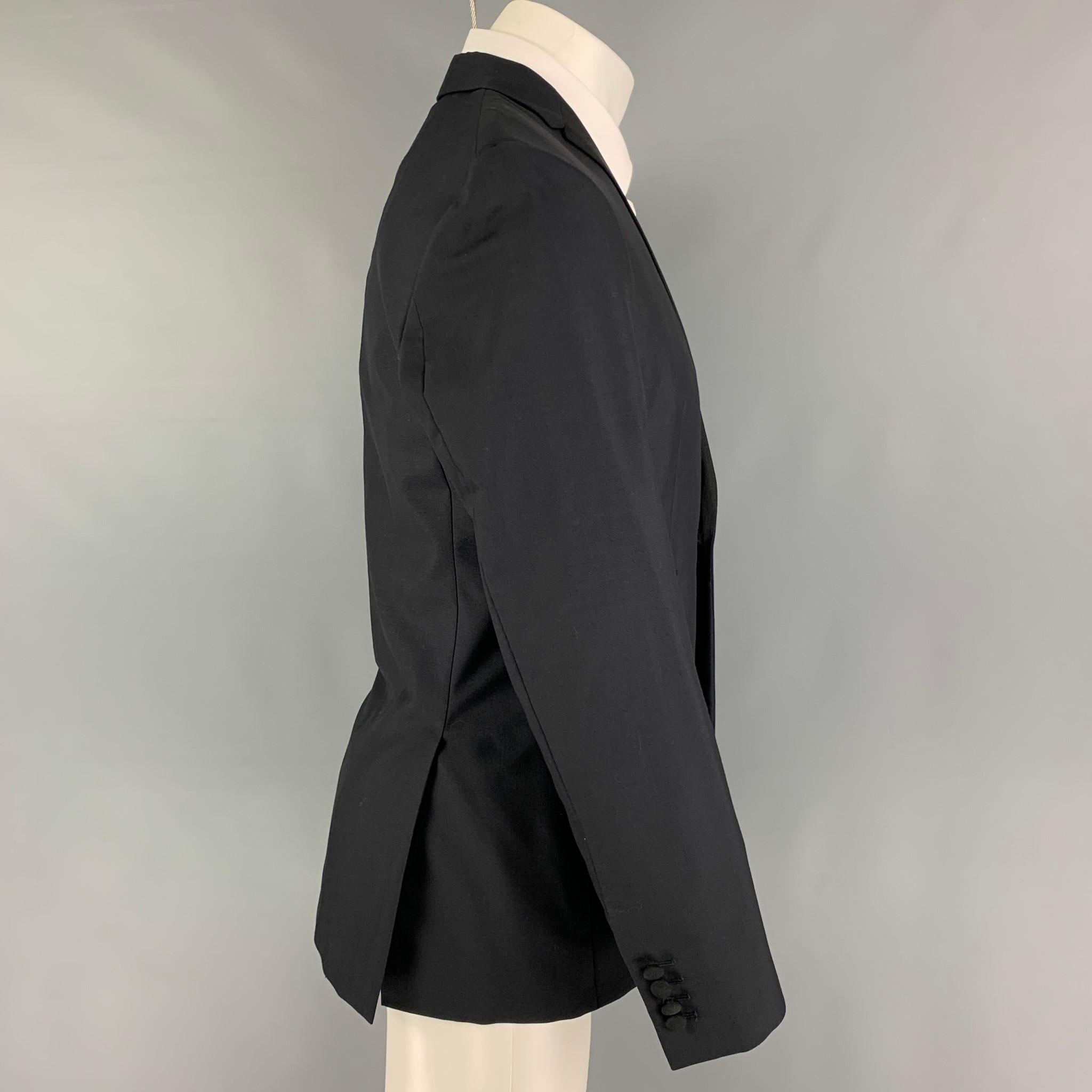 SPENCER HART Size 38 Black Wool Mohair Tuxedo Sport Coat In Excellent Condition In San Francisco, CA