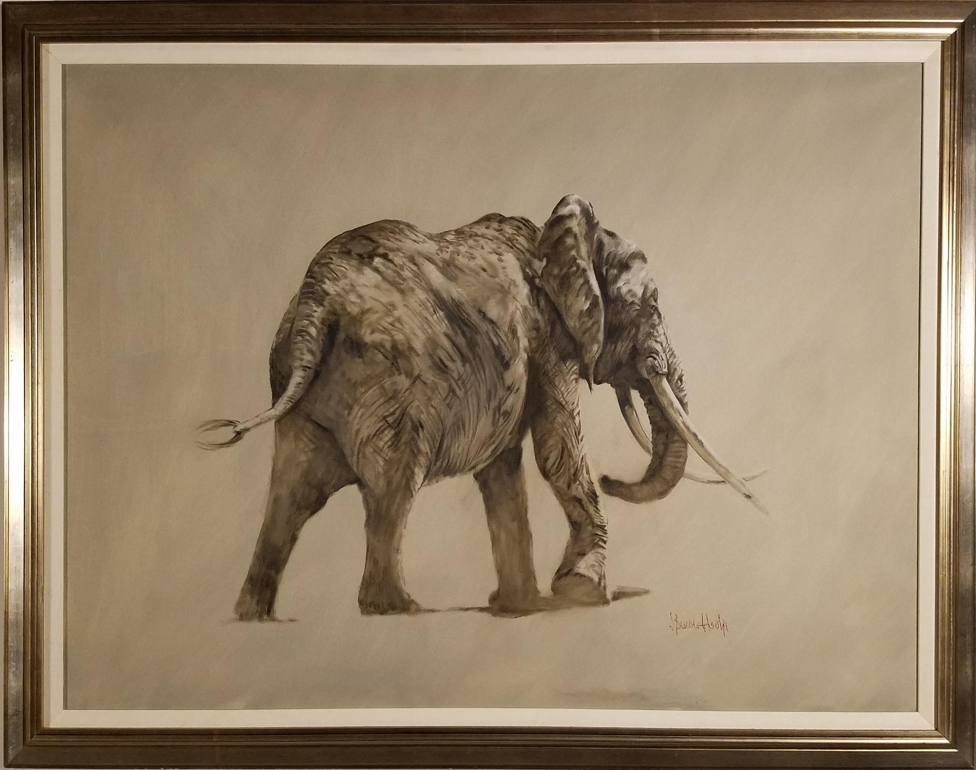 Spencer Hodge - "African Elephant Walking," Spencer Hodge, Safari Wildlife  Animals, Realism For Sale at 1stDibs