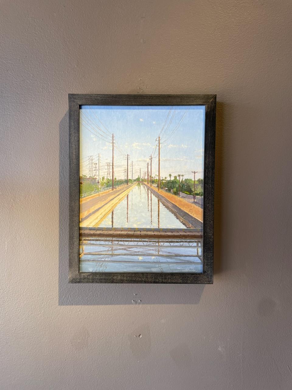 Powerlines and Reflections - Painting by Spencer Simmons