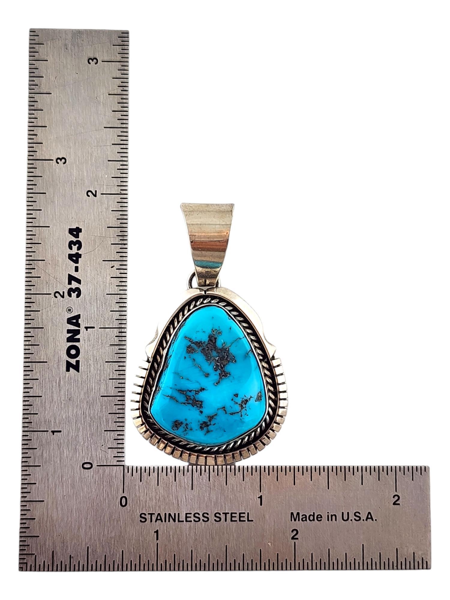 Donna Ciondolo in turchese nativo americano Spencer Sterling Silver #20091 in vendita