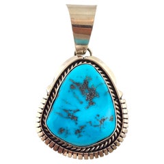 Spencer Sterling Silver Native American Turquoise Pendant #20091