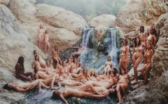 Nackte Frauen beim Wasserfall. Israel, Todes Meer, 15 Heiliges Land