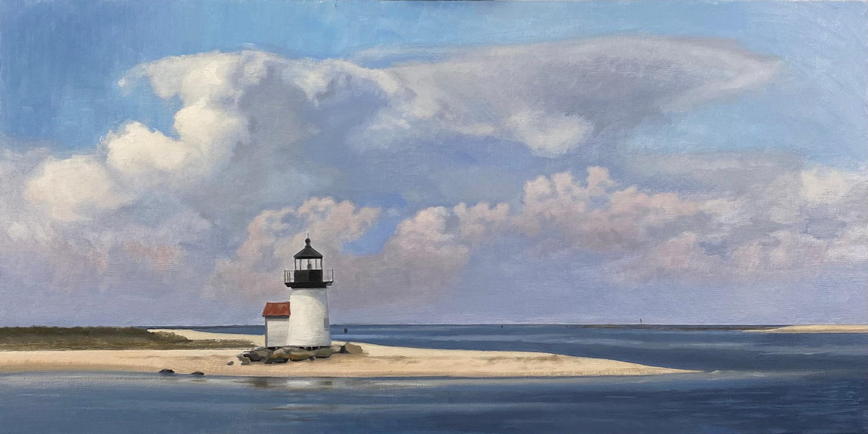 Spencer Verney Landscape Print - Nantucket, Brant Point Lighthouse (Limited edition giclée print)