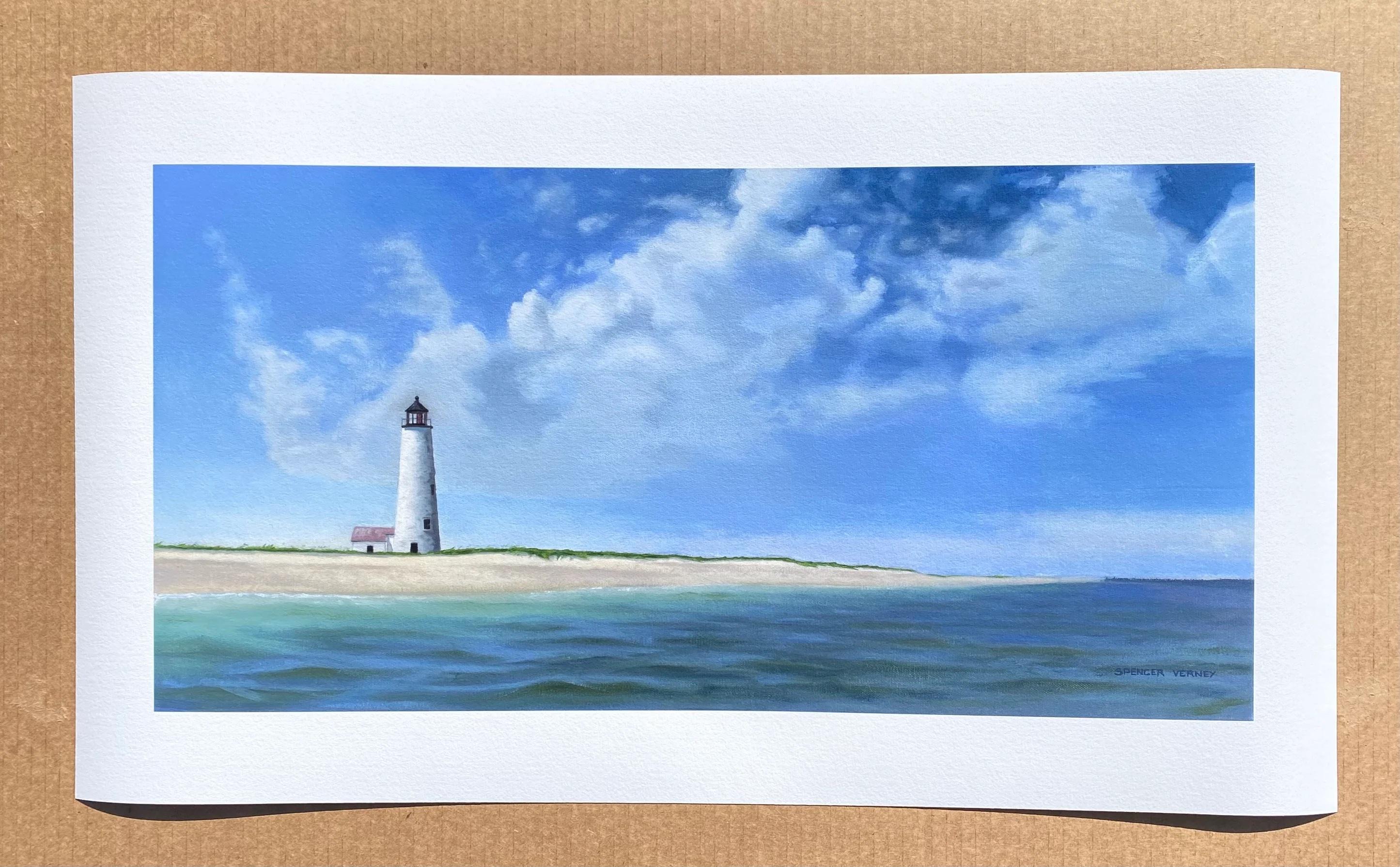 Nantucket, Great Point Lighthouse (Limited edition giclée print) - Impressionist Print by Spencer Verney