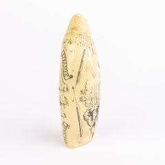 Sperm Whale Scrimshaw Nautical Faux Tooth