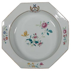 Una ciotola armoriale Famille Rose - Pringle di Whytbank - "Spero et Progredior" c.C. 1765