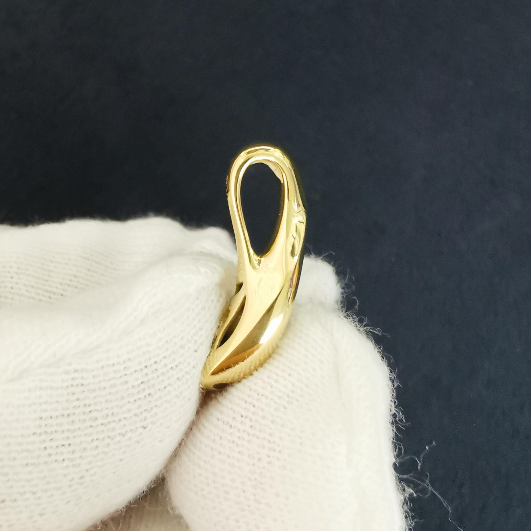 Spessartin-Diamanten-Emaille-Anhänger aus 18 Karat Gelbgold mit Melt-Farben 1