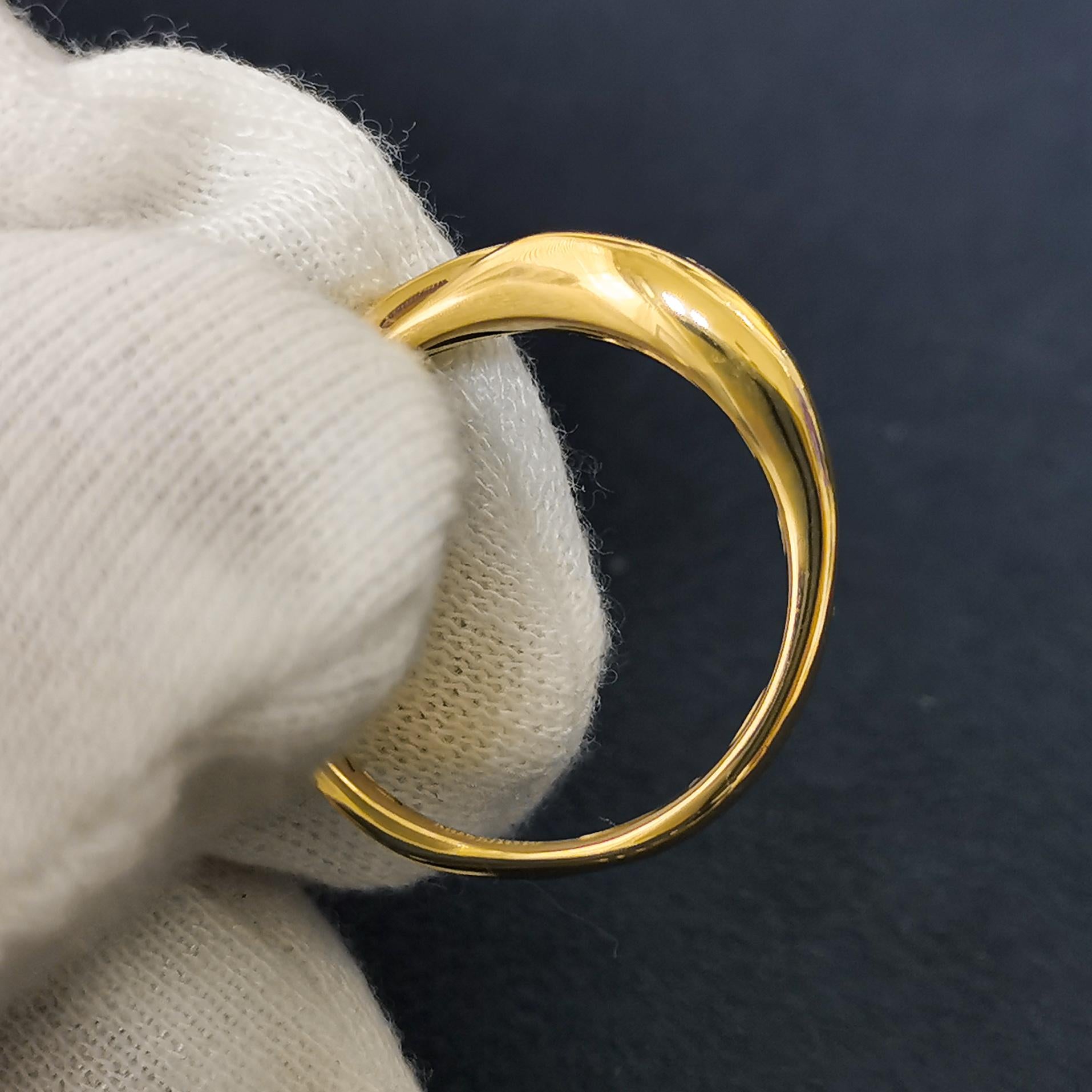 Im Angebot: Spessartin-Diamanten Emaille 18 Karat Gelbgold ge Melted Colors Ring () 4