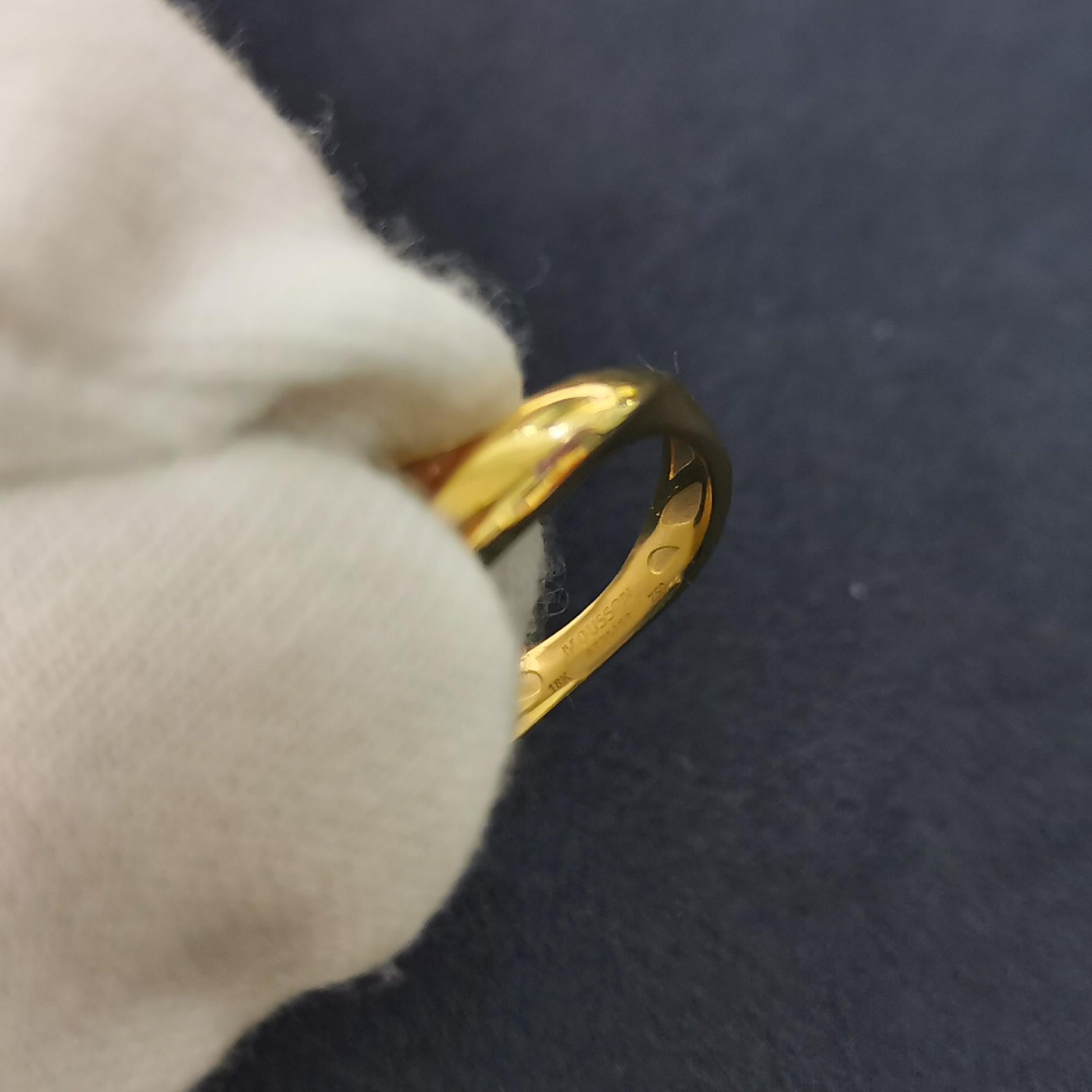 Im Angebot: Spessartin-Diamanten Emaille 18 Karat Gelbgold ge Melted Colors Ring () 6