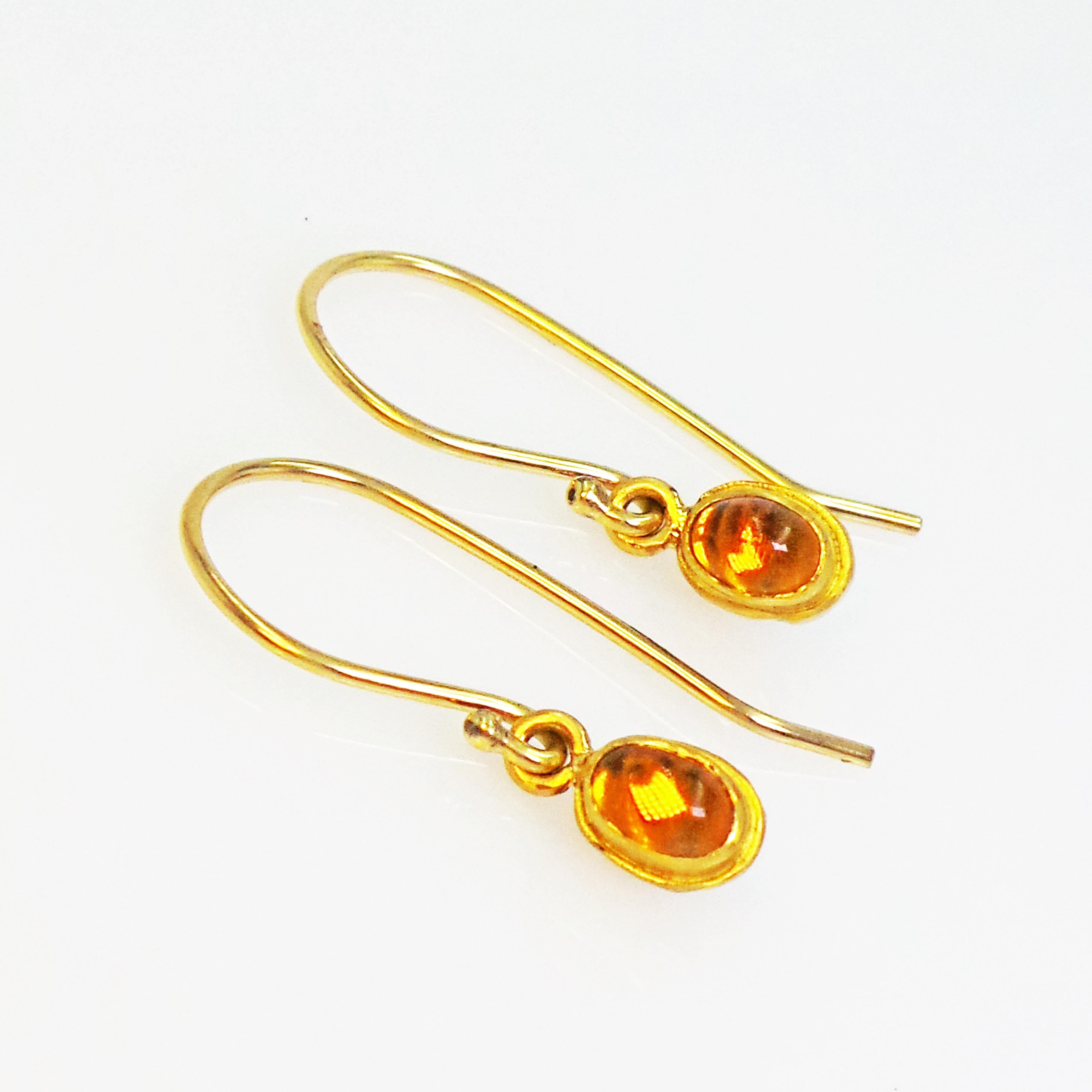 Spessartine Garnet 22 Karat Gold Ring and Dangle Earrings Set For Sale 4