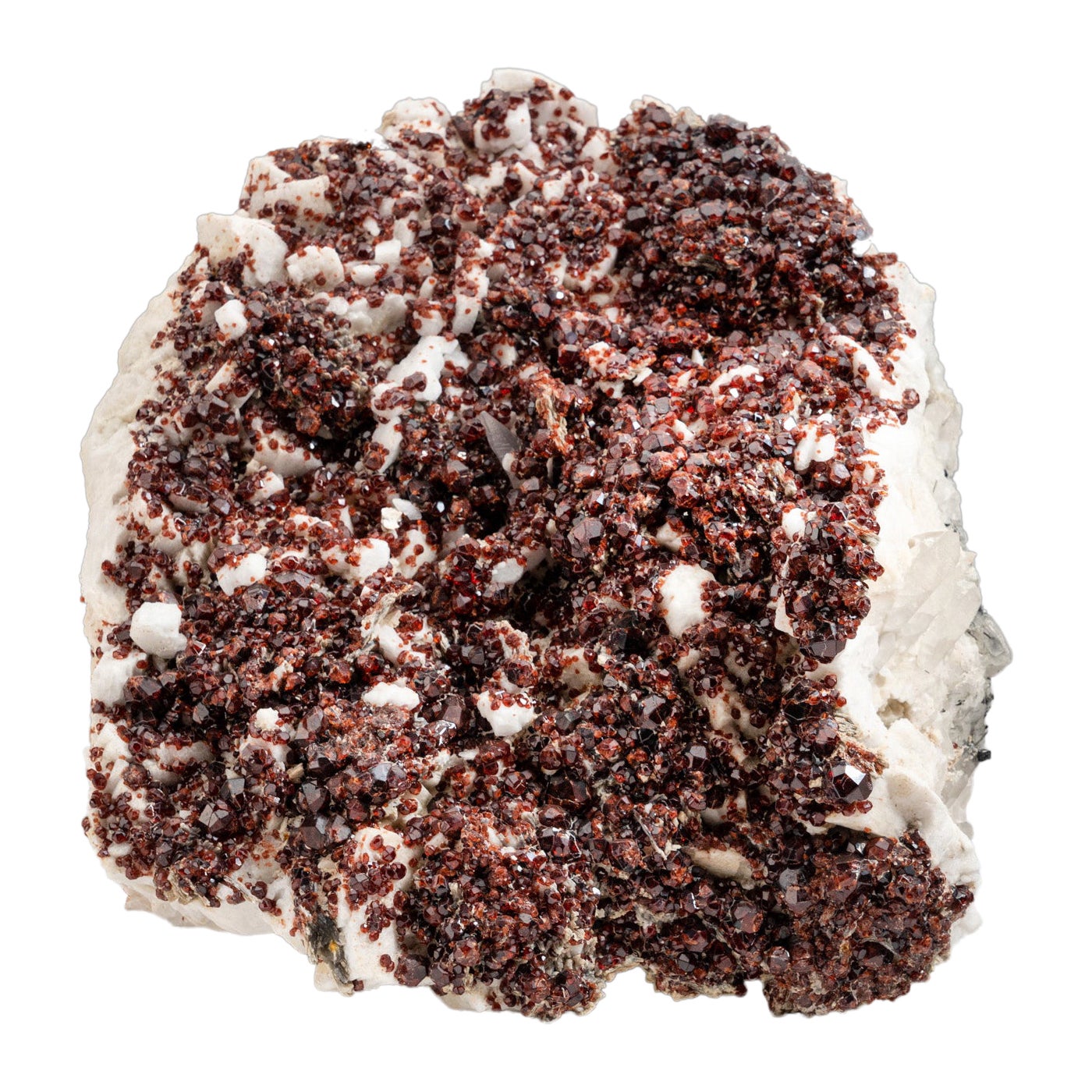 Garnet spessartine sur Albite de la région de Shengus, près de Skardu, Pakistan