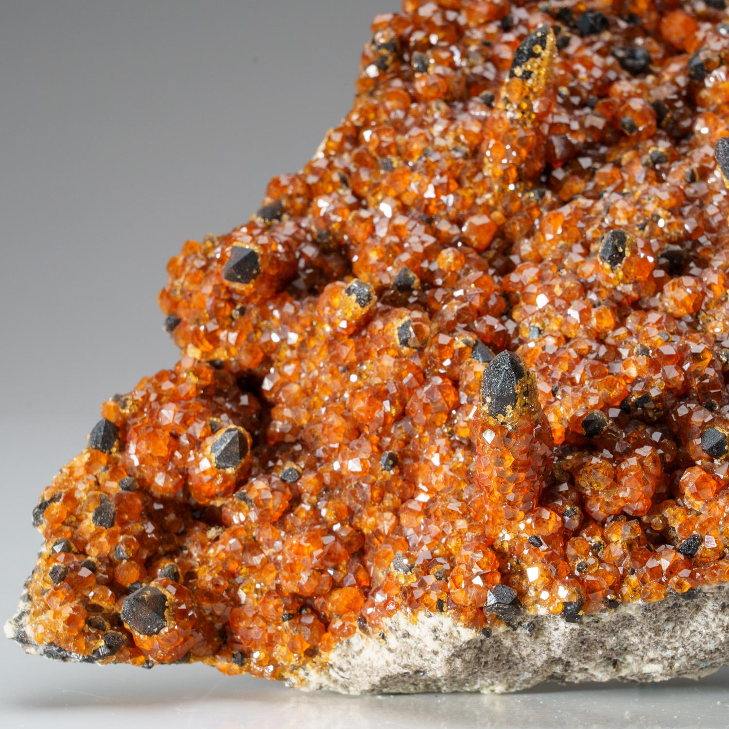 Spessartine Garnet on Smoky Quartz from Fujian Province, China In New Condition For Sale In New York, NY