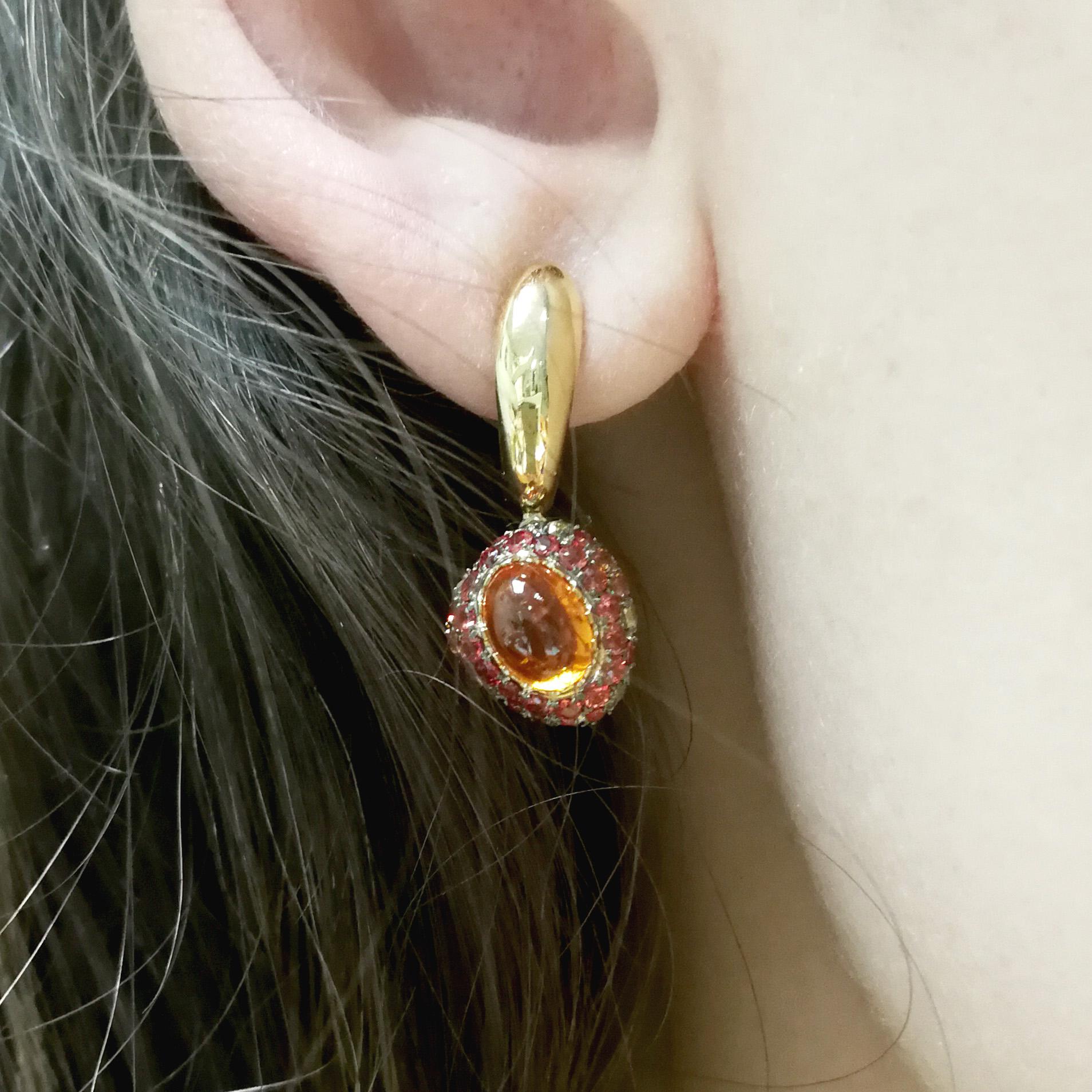 Spessartine Yellow Orange Sapphires Yellow 18 Karat Gold Riviera Suite 2