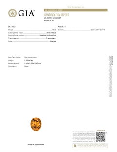 Spessartite Garnet & Diamond Ring in 14k White Gold