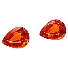 Spessartite Garnet Pear Shape Pair 4.40 Cts Earrings or Toi & Moi Ring