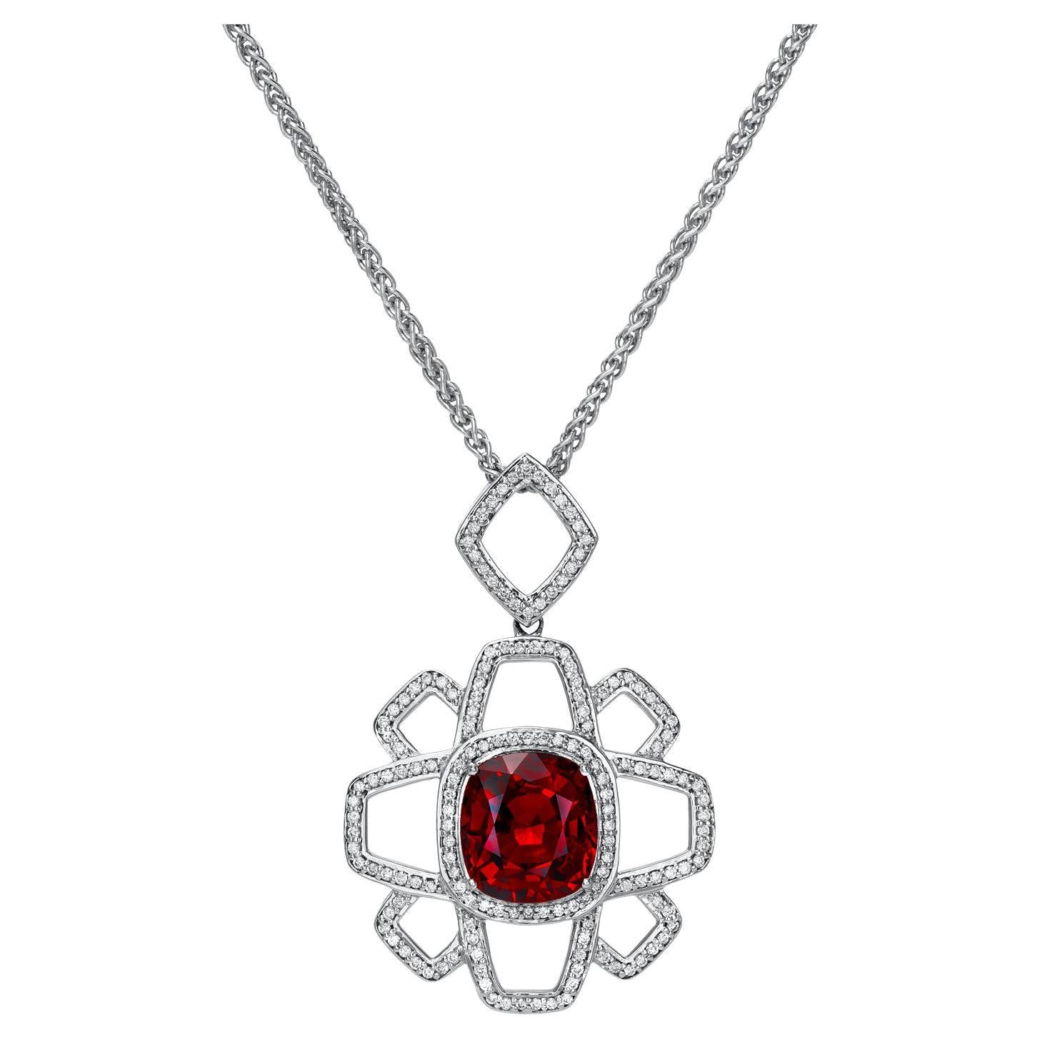 Spessartite Garnet Pendant Necklace 8.31 Carat