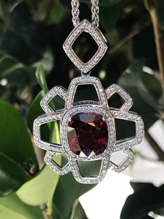 Collana con ciondolo di granato spessartite da 8,31 carati - Regalo di lusso Beverly Hills
