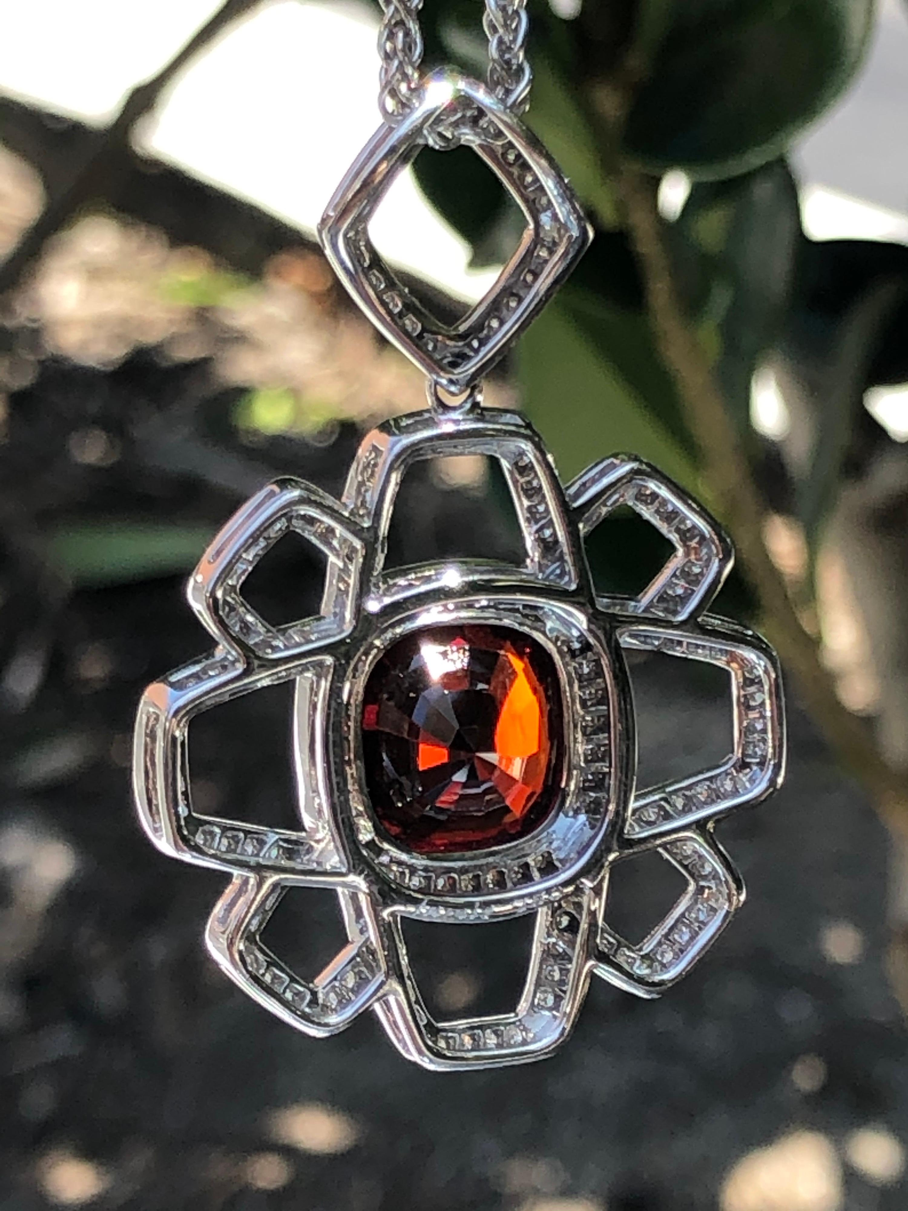 spessartite garnet necklace