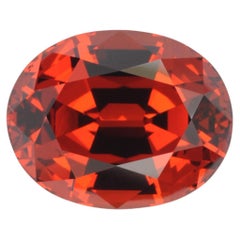 Grenat spessartite - Pierre précieuse ovale de 10,49 carats pour bague