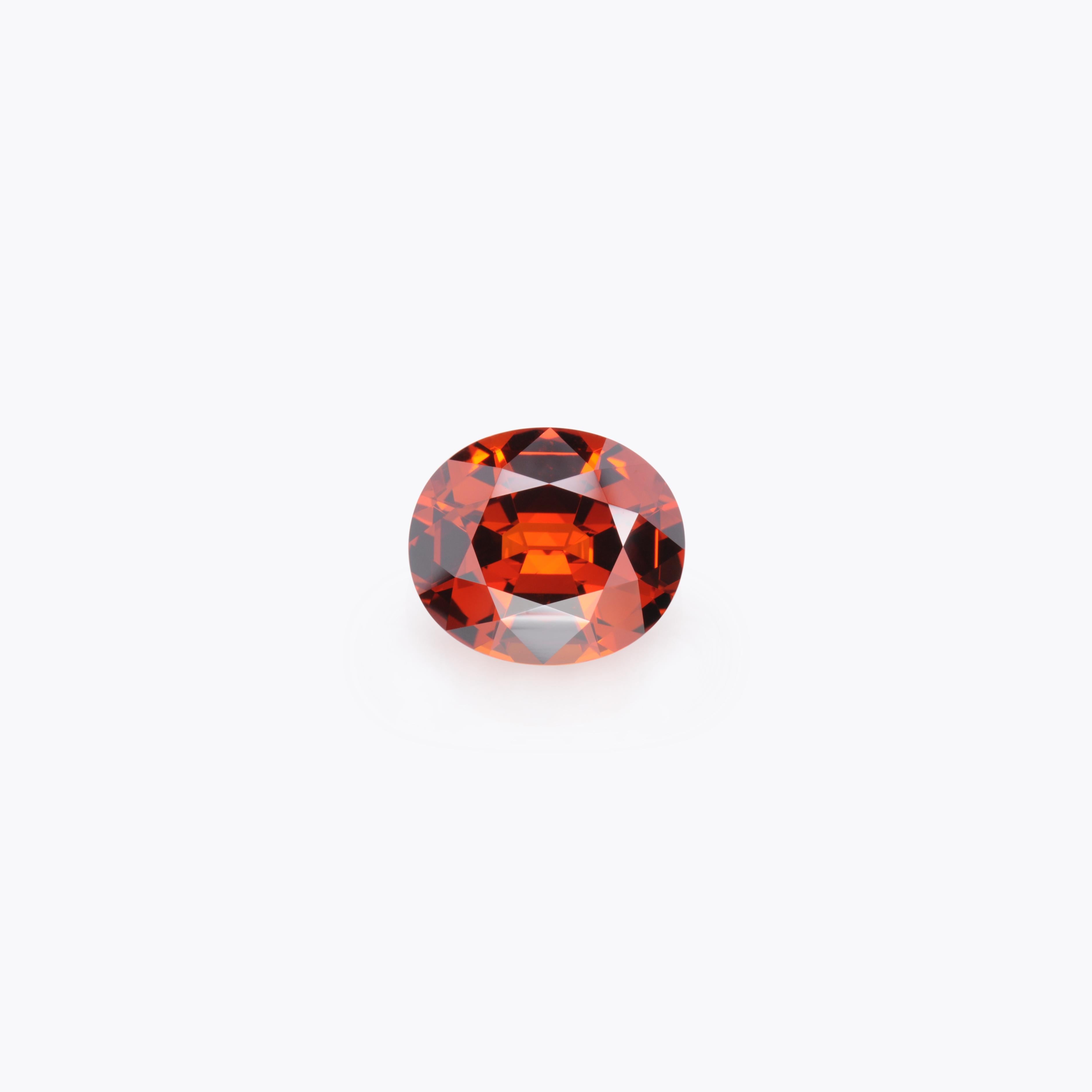 Bright 11.09 carat Spessartite Garnet (Mandarin Garnet) oval gem, offered loose to a fine gemstone connoisseur.
Dimensions: 14.40 x 12.20 x 7.50 mm
Returns are accepted and paid by us within 7 days of delivery.
We offer supreme custom jewelry work