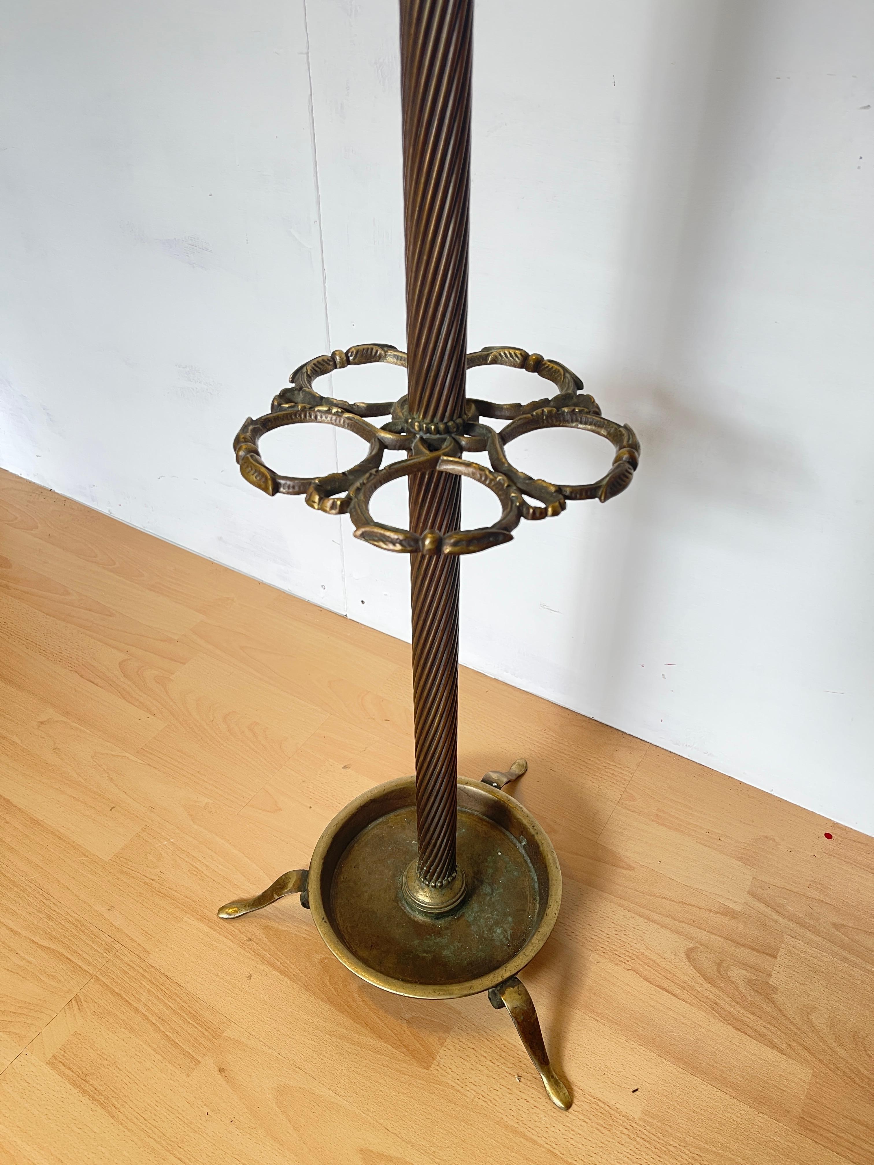 Baroque Revival Spectacular forged bronze coat rack with elegant details For Sale