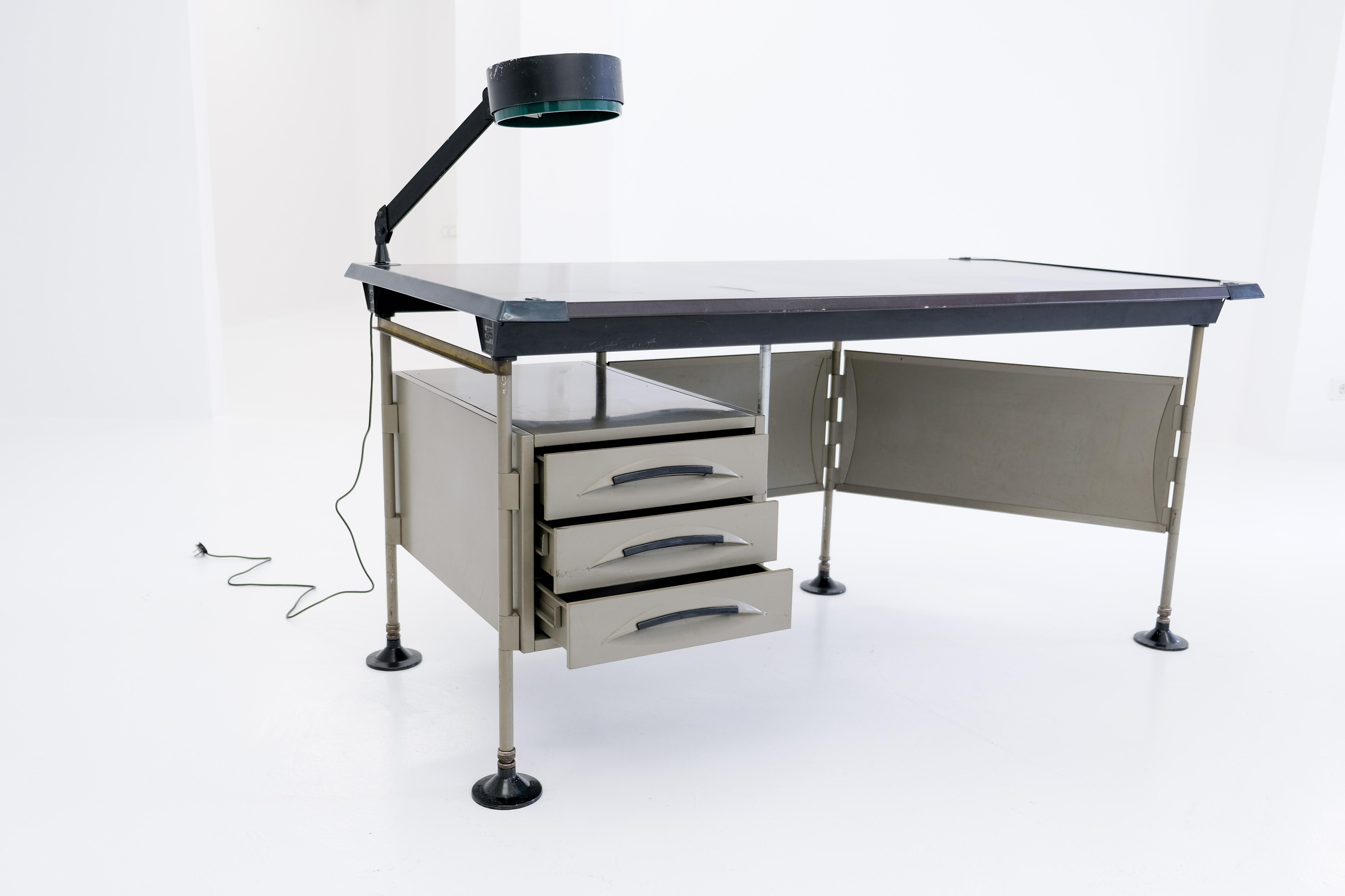 Spezial Spazio Desk with Lamp by Studio BBPR for Olivetti 8