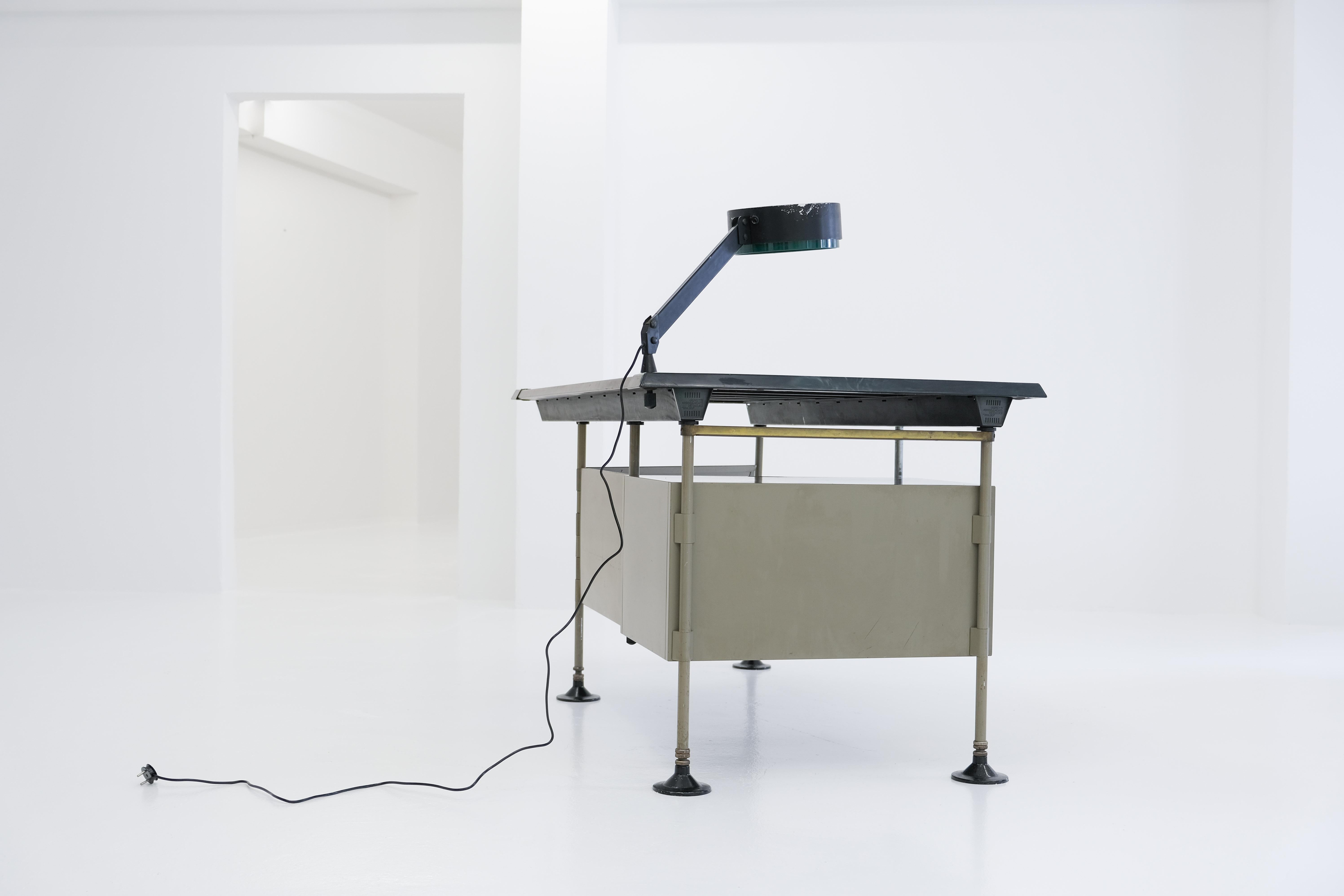 Spezial Spazio Desk with Lamp by Studio BBPR for Olivetti In Fair Condition In Munster, NRW