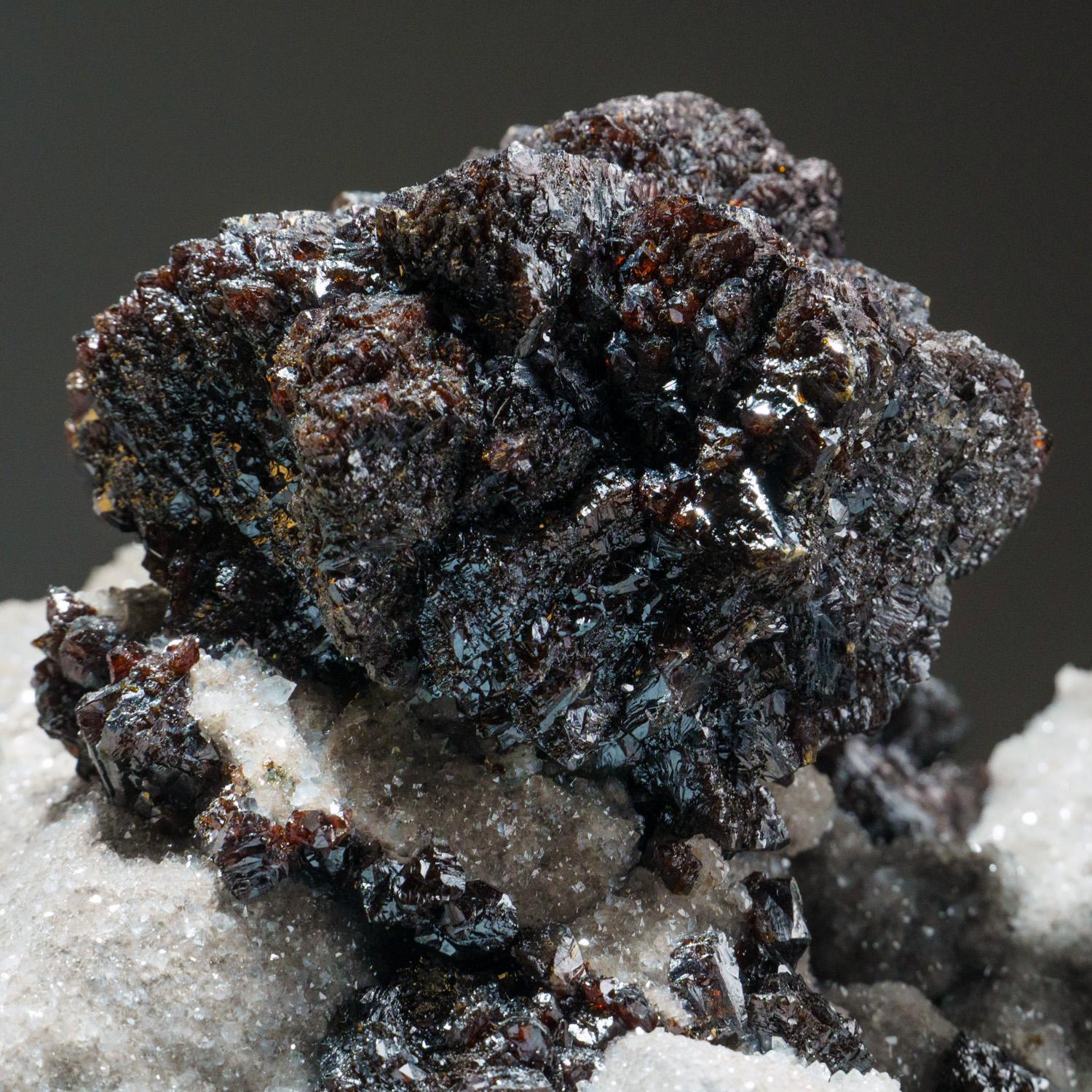 Contemporary Sphalerite with Quartz and Dolomite from Dalnegorsk, Primorskiy Kray, Russia For Sale