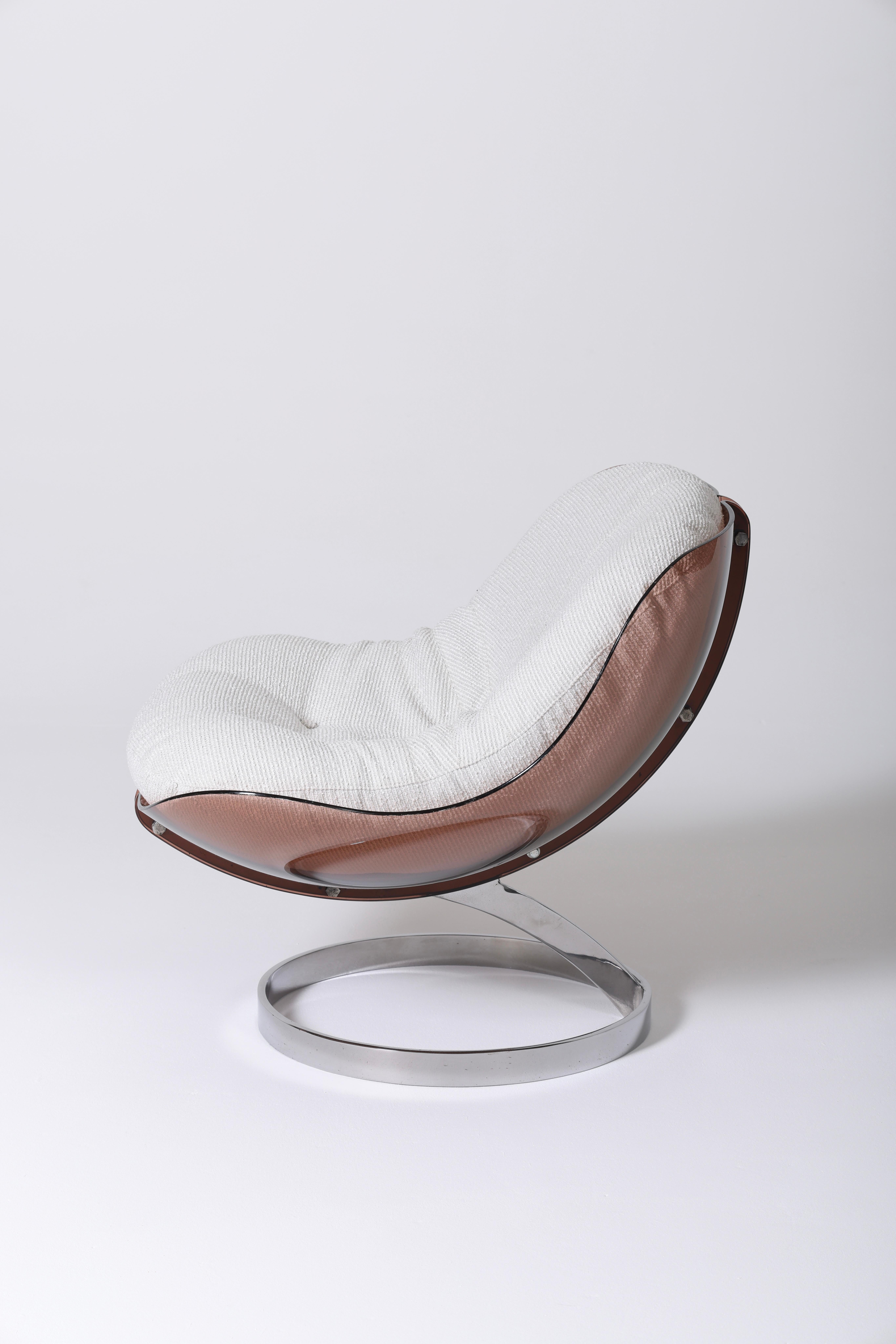 Sphere Armchair by Boris Tabacoff, 1970s In Excellent Condition In PARIS, FR